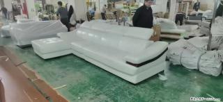 【大厂仿真皮沙发】实木框架，高回弹海绵45密度。全新包装，质量非常好，3.6米右贵妃 - 克孜勒苏28生活网 kzls.28life.com